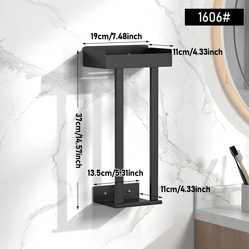 JANEDAN Zidni držač ručnika, 1-slojni zidni držač ručnika, završna obrada sprejem, od niskougljičnog čelika, nosivost 10 kg