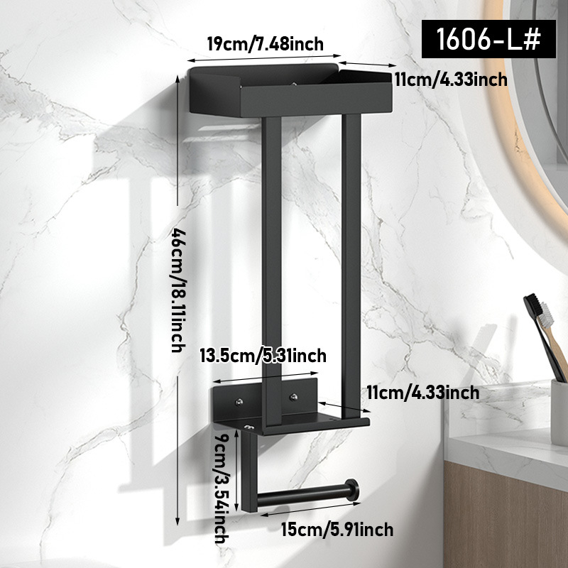 JANEDAN Zidni držač ručnika, 1-slojni zidni držač ručnika, završna obrada sprejem, od niskougljičnog čelika, nosivost 10 kg