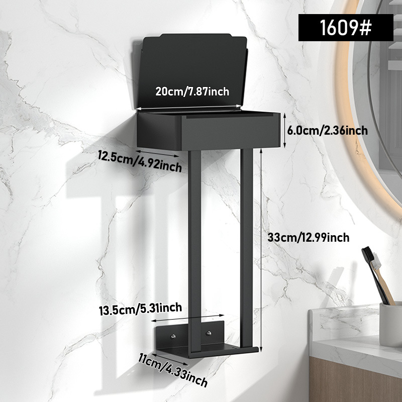 JANEDAN Zidni držač ručnika, 1-slojni zidni držač ručnika, završna obrada sprejem, od niskougljičnog čelika, nosivost 10 kg