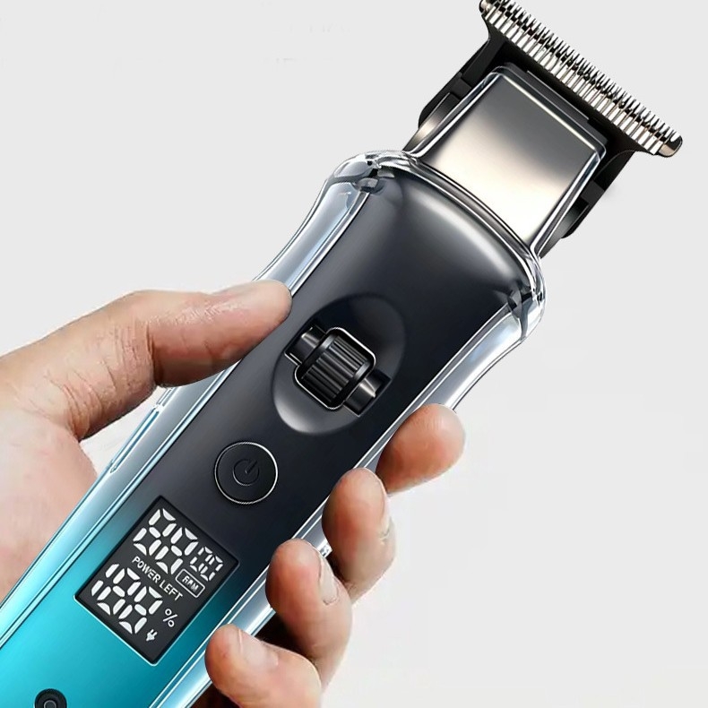 Презареждащ подстригвач за коса с безстъпково регулиране на скоростта, мотор с четки, ножове от неръждаема стомана, батерия 1200–2000 mAh