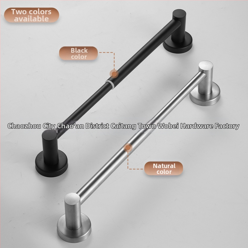 Teleskopski držač za ručnike od nehrđajućeg čelika za kupaonicu, montaža bušenjem, nosivost 5 kg