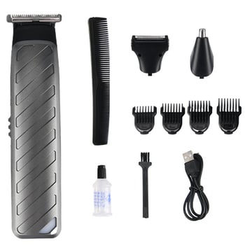 Нов многофункционален 3-в-1 електрически подстригвач за коса с LED индикатор, презареждаем, с четков мотор и ножове от неръждаема стомана, водоустойчив, подходящ за домашни любимци