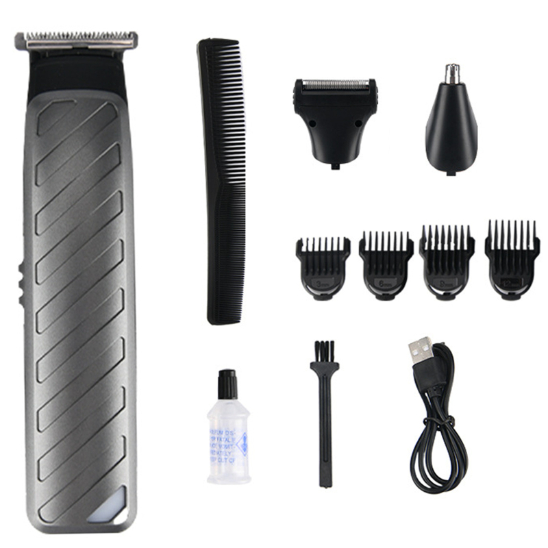 Нов многофункционален 3-в-1 електрически подстригвач за коса с LED индикатор, презареждаем, с четков мотор и ножове от неръждаема стомана, водоустойчив, подходящ за домашни любимци