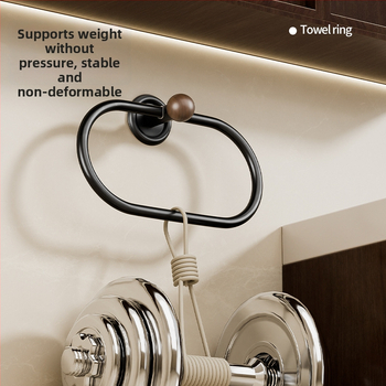 Zidni držač ručnika za kupaonicu, bez bušenja, ABS, Bake Paint završna obrada, nosivost 10 kg, 1 razina, sklopivi, protuklizni