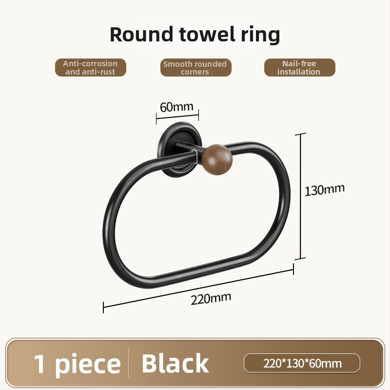 Zidni držač ručnika za kupaonicu, bez bušenja, ABS, Bake Paint završna obrada, nosivost 10 kg, 1 razina, sklopivi, protuklizni