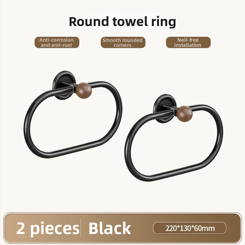 Zidni držač ručnika za kupaonicu, bez bušenja, ABS, Bake Paint završna obrada, nosivost 10 kg, 1 razina, sklopivi, protuklizni