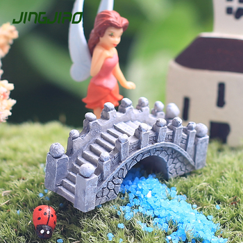 Jing Jiao mini smoleni mostić od smole za mikro pejzaž s mahovinom - pastoralni stil, obojena površina