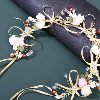Ručni rad korejskog stila cvjetna mašna headband za djeveruše i djecu (Stil: Korejski; Materijal: Tkanina; Vrsta: Čelenke, gumice za kosu; Oblik: Ženski, Cvijet; Pakiranje: Pojedinačno pakiranje)