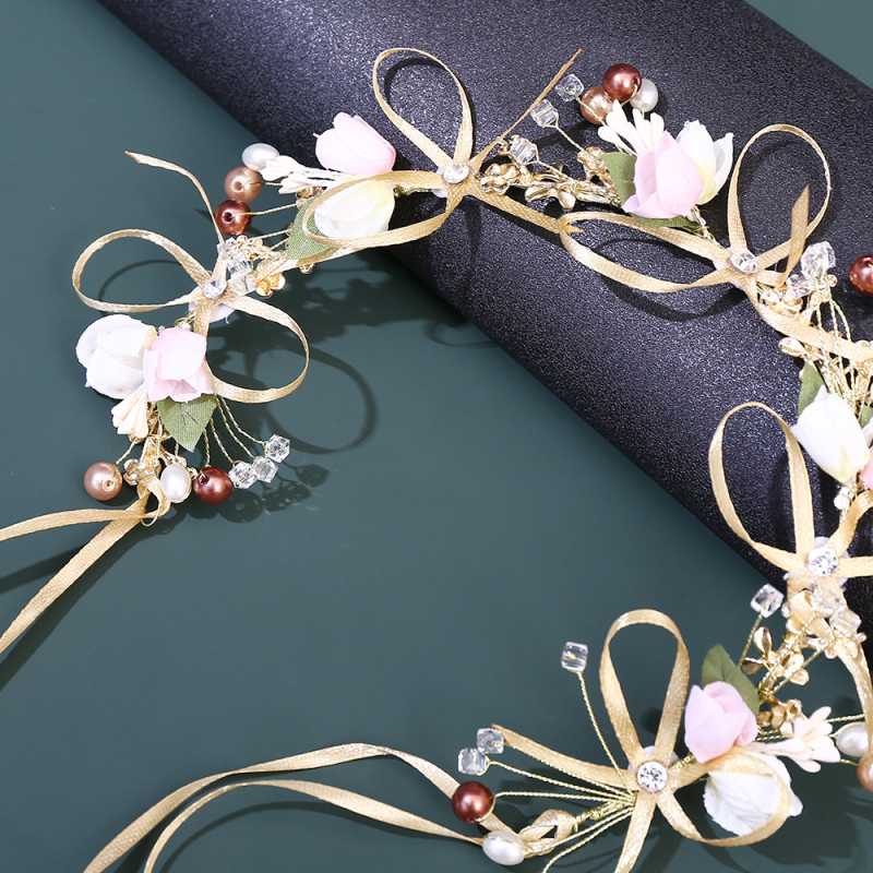 Ručni rad korejskog stila cvjetna mašna headband za djeveruše i djecu (Stil: Korejski; Materijal: Tkanina; Vrsta: Čelenke, gumice za kosu; Oblik: Ženski, Cvijet; Pakiranje: Pojedinačno pakiranje)