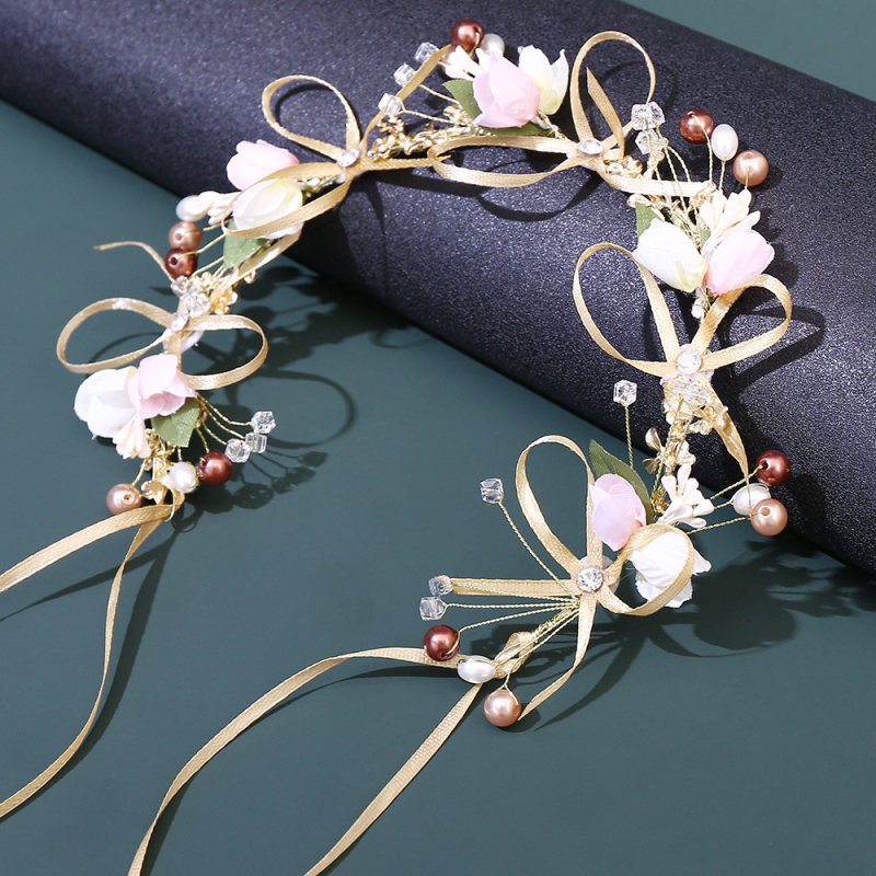 Ručni rad korejskog stila cvjetna mašna headband za djeveruše i djecu (Stil: Korejski; Materijal: Tkanina; Vrsta: Čelenke, gumice za kosu; Oblik: Ženski, Cvijet; Pakiranje: Pojedinačno pakiranje)