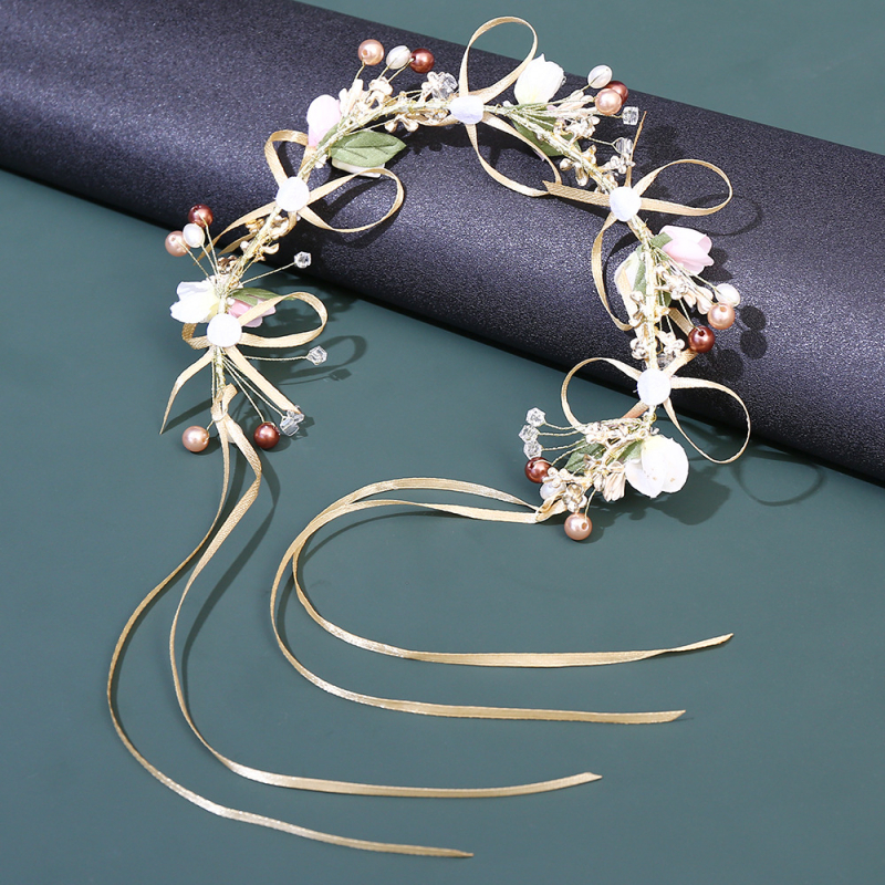 Ručni rad korejskog stila cvjetna mašna headband za djeveruše i djecu (Stil: Korejski; Materijal: Tkanina; Vrsta: Čelenke, gumice za kosu; Oblik: Ženski, Cvijet; Pakiranje: Pojedinačno pakiranje)