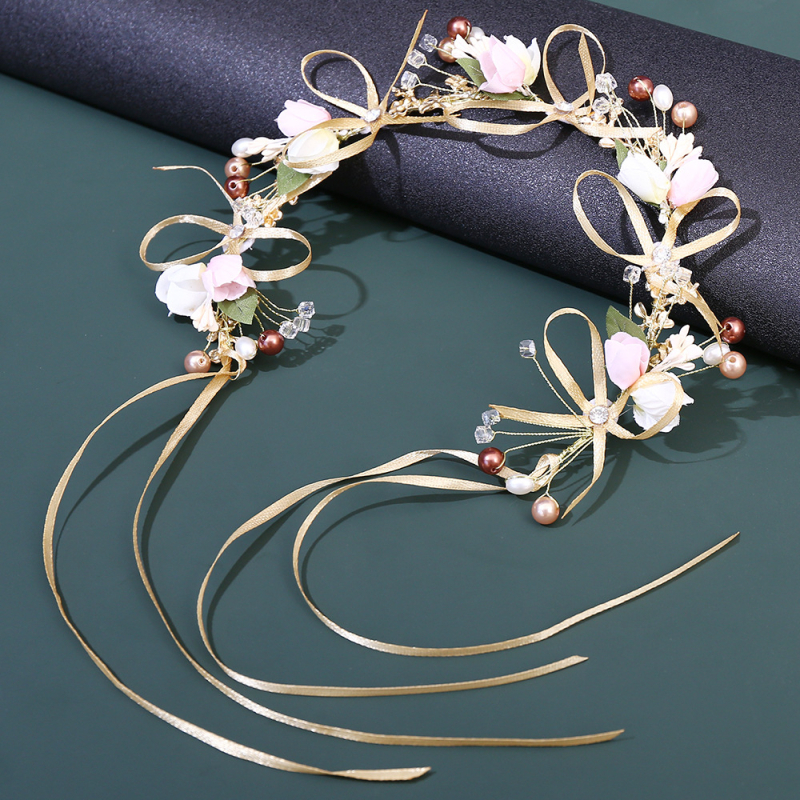 Ručni rad korejskog stila cvjetna mašna headband za djeveruše i djecu (Stil: Korejski; Materijal: Tkanina; Vrsta: Čelenke, gumice za kosu; Oblik: Ženski, Cvijet; Pakiranje: Pojedinačno pakiranje)