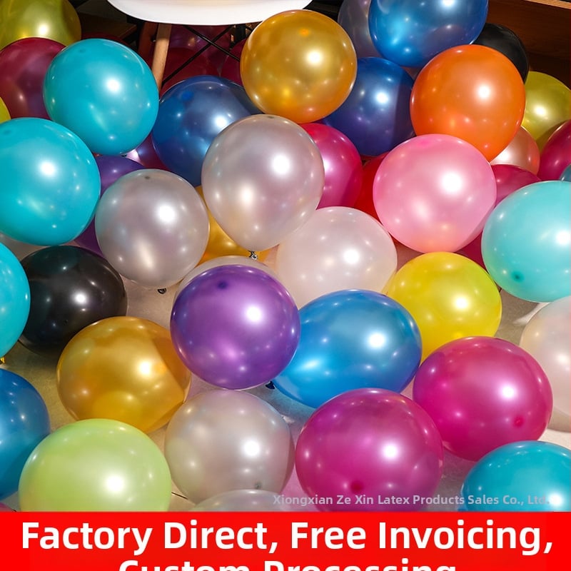 Balon decor din latex, formă rotundă, cu logo tipărit, set de 100 bucăți