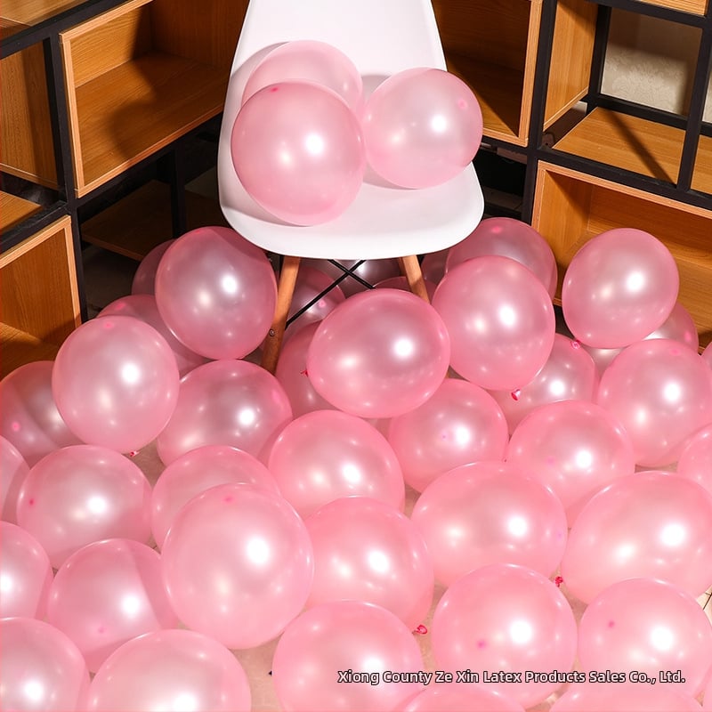 Balon decor din latex, formă rotundă, cu logo tipărit, set de 100 bucăți