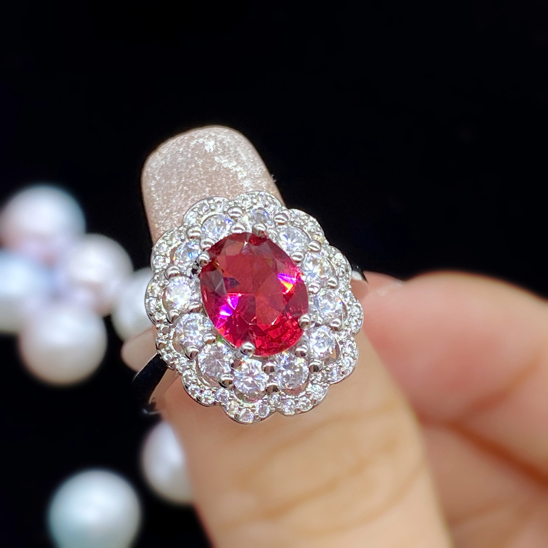 Inel Carlochis din cupru, design geometric, tratament cu diamant