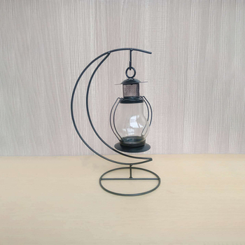 Željezni držač za viseće boce i biljke u obliku mjeseca, ručna izrada, mogućnost prilagođavanja, dekorativni držač