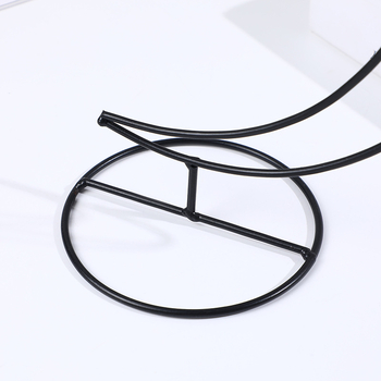 Željezni držač za viseće boce i biljke u obliku mjeseca, ručna izrada, mogućnost prilagođavanja, dekorativni držač