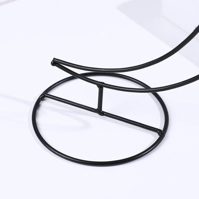 Željezni držač za viseće boce i biljke u obliku mjeseca, ručna izrada, mogućnost prilagođavanja, dekorativni držač