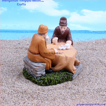 Yingqiu Craft figurice od smole za akvarijski mikropejzaž – tema drevne čajne kulture, oslikane, prilagodljive