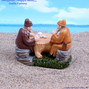 Yingqiu Craft figurice od smole za akvarijski mikropejzaž – tema drevne čajne kulture, oslikane, prilagodljive