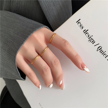 Inel din oțel de titan, motiv geometric diamantat, inel pentru falangă, primăvara 2024