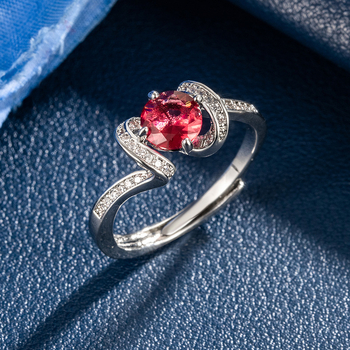 Inel din cupru cu zirconiu, design geometric în formă de ingot, Yaoting