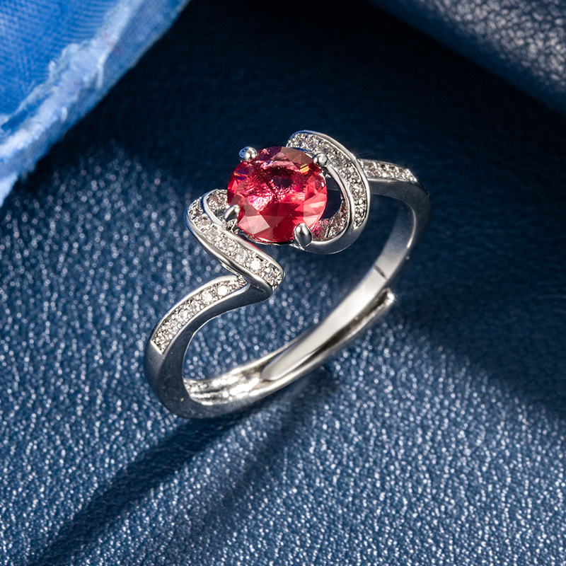 Inel din cupru cu zirconiu, design geometric în formă de ingot, Yaoting