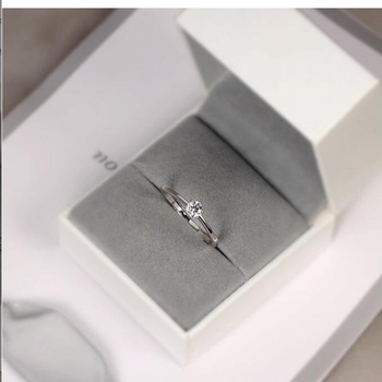 S999 sterling srebrni prsten, ženski prsten u korejskom stilu s šest krakova za kubični cirkon, otvoreni vjenčani prsten, elegantan minimalistički komad nakita za ruku