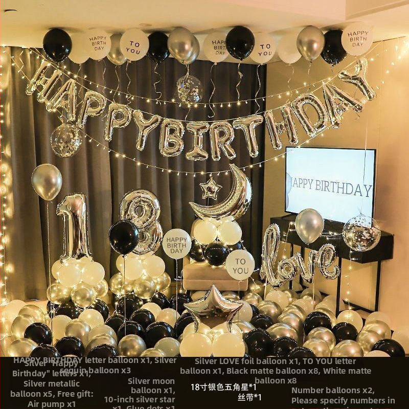 Rođendanski dekorativni rekviziti, tkanina materijal, uređenje prostora za pozadinu zabave