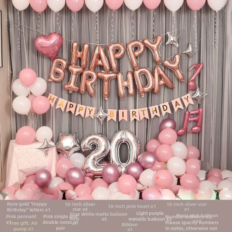 Rođendanski dekorativni rekviziti, tkanina materijal, uređenje prostora za pozadinu zabave