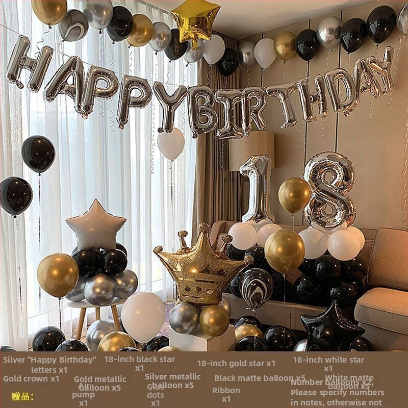 Rođendanski dekorativni rekviziti, tkanina materijal, uređenje prostora za pozadinu zabave