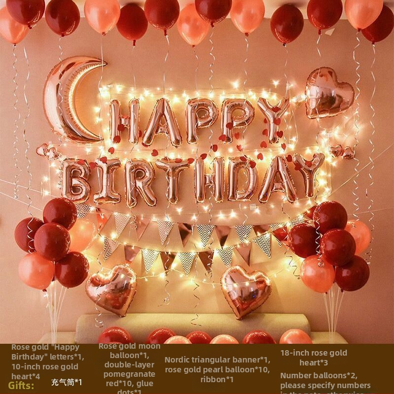 Rođendanski dekorativni rekviziti, tkanina materijal, uređenje prostora za pozadinu zabave