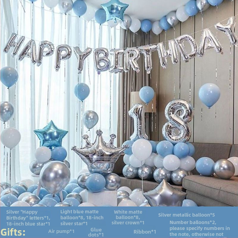 Rođendanski dekorativni rekviziti, tkanina materijal, uređenje prostora za pozadinu zabave