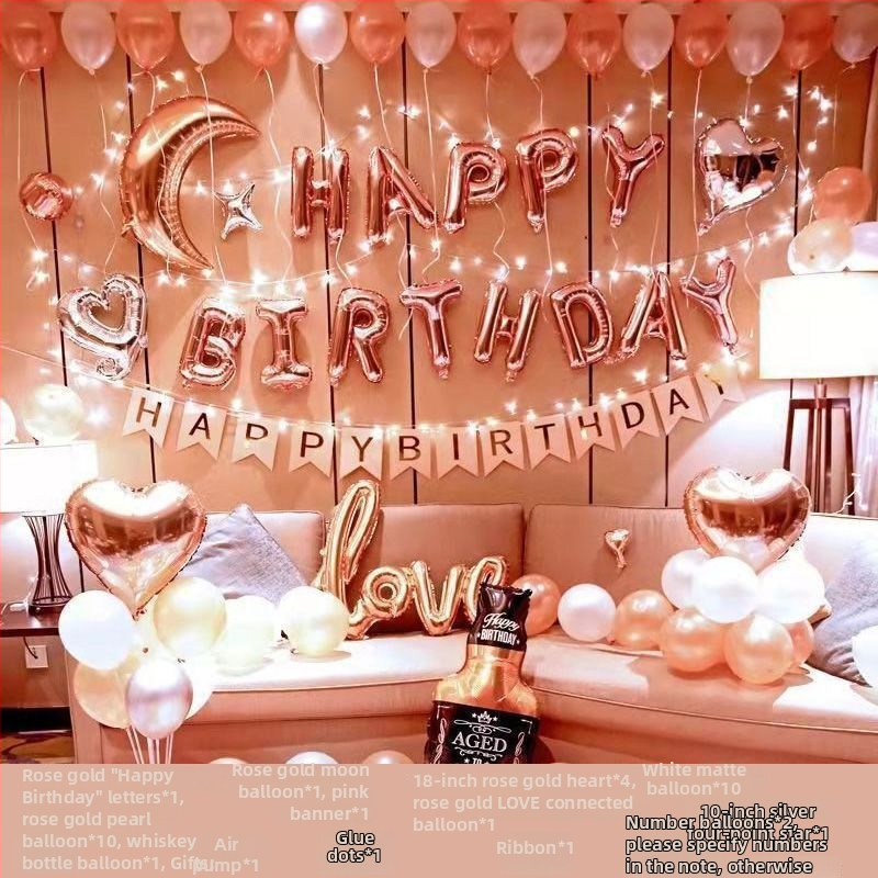 Rođendanski dekorativni rekviziti, tkanina materijal, uređenje prostora za pozadinu zabave