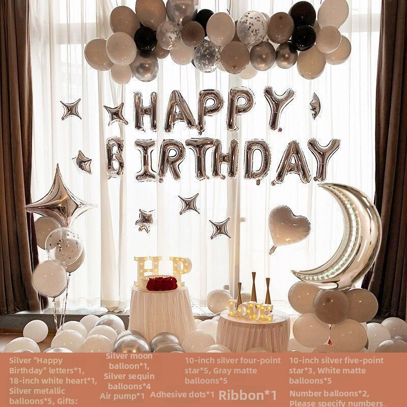 Rođendanski dekorativni rekviziti, tkanina materijal, uređenje prostora za pozadinu zabave