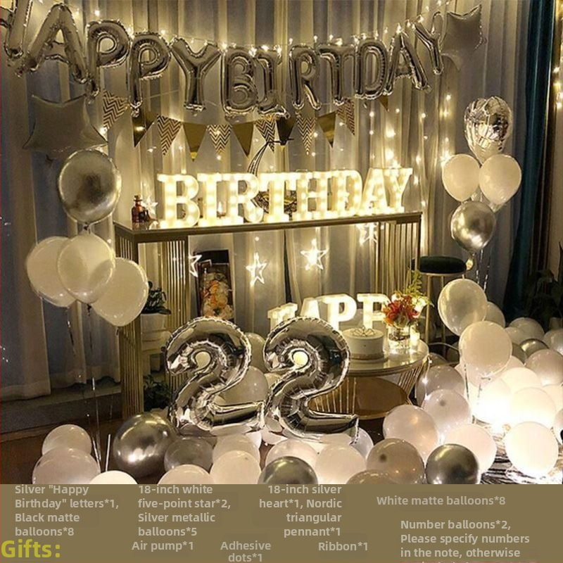 Rođendanski dekorativni rekviziti, tkanina materijal, uređenje prostora za pozadinu zabave