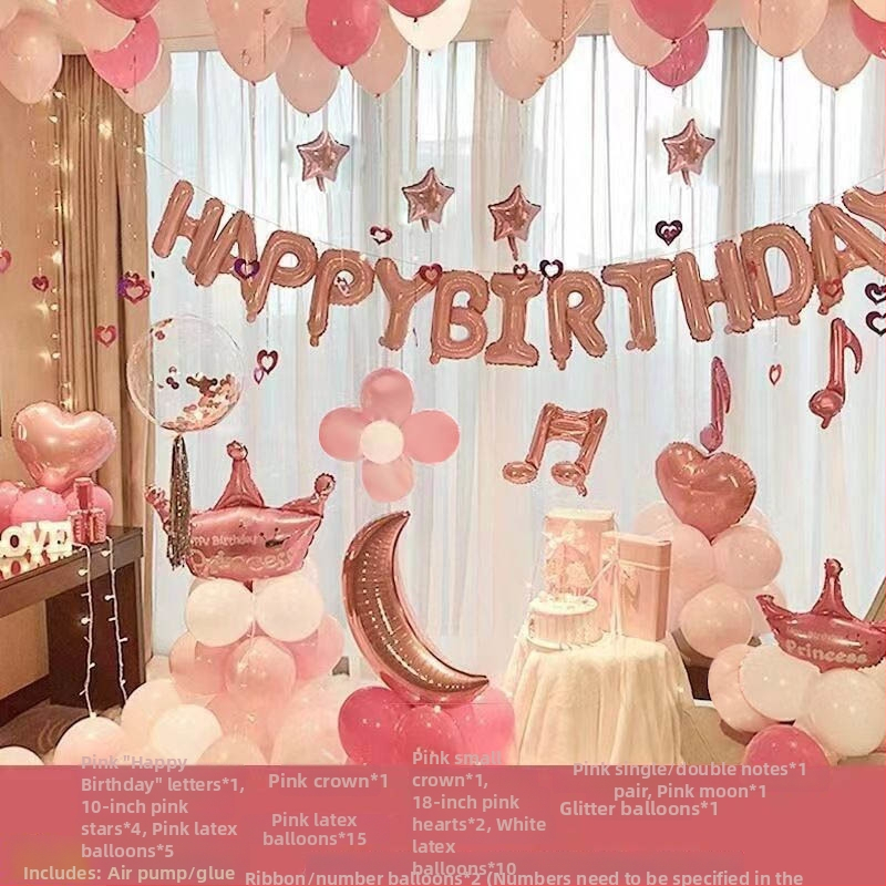 Rođendanski dekorativni rekviziti, tkanina materijal, uređenje prostora za pozadinu zabave