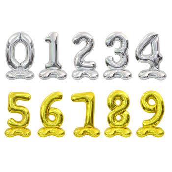 Balon cu număr 2026, 3D, stand înalt – balon din folie de aluminiu, formă de cifră, imprimarea siglei nu este posibilă