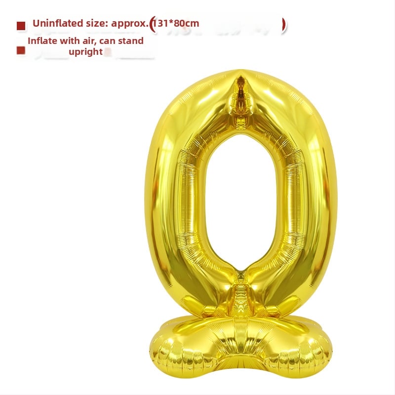 Balon cu număr 2026, 3D, stand înalt – balon din folie de aluminiu, formă de cifră, imprimarea siglei nu este posibilă