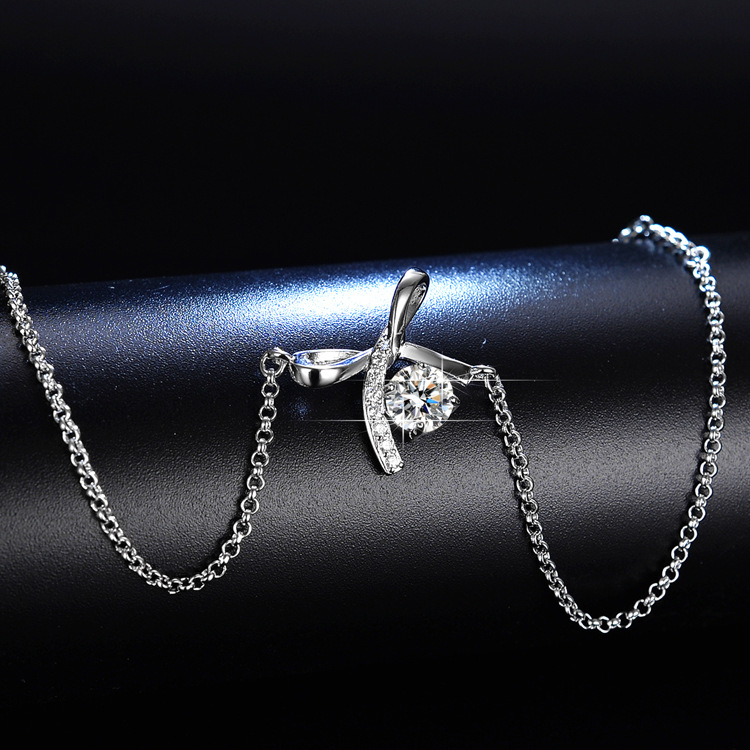 Moissanite masni ezüst karkötő, ezüst 925, geometriai dizájn, női divat