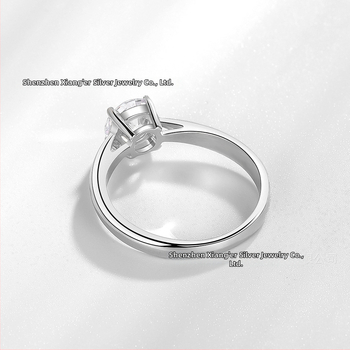 JZ378 gyűrű – négykarú korona beállítás, cirkóniával, fehér réz, egyszerű női dizájn, születésnapi ajándék