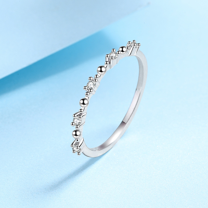 925-ös ezüst gyűrű, New Shengyi, női stílus, könnyű luxus, elektroplating