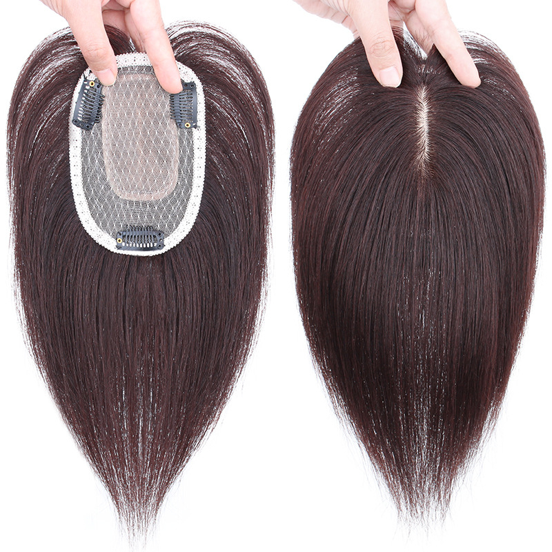 Dio perike od stvarnih ljudskih vlasi, ravni, model White Diamond hair replacement piece, za žene, moguće toplinsko bojanje