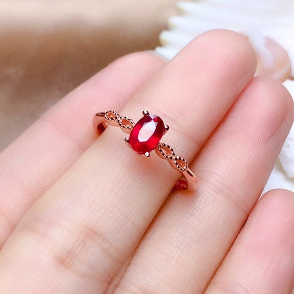 Carlochis réz gyűrű - koreai stílus, aranyozott mesterséges ékkövek