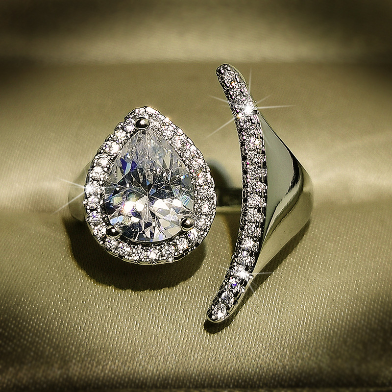 Geometriai designú gyűrű, sárgaréz + fehér acél, nőknek, új kínai stílus, 2023 ősz megjelenés, személyiség-trend