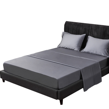 Četverodijelni set posteljine od Tencela, boja tkanina; uključuje prilagođenu plahutu, ravnu plahutu, navlaku za pokrivač i jastučnice