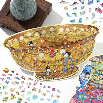 Диорама стикер-мозайка - Infeel.Me, PET материал, Нов китайски стил, Печатна изработка, DM010011100