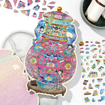 Диорама стикер-мозайка - Infeel.Me, PET материал, Нов китайски стил, Печатна изработка, DM010011100