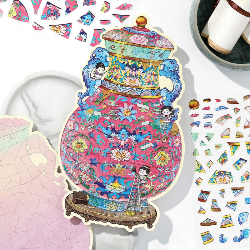 Диорама стикер-мозайка - Infeel.Me, PET материал, Нов китайски стил, Печатна изработка, DM010011100