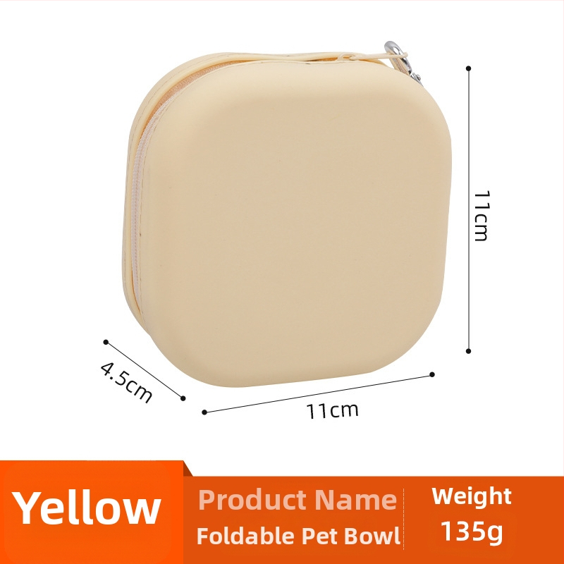 Αναδιπλούμενη κούπα κατοικίδιων από σιλικόνη, τροφίμων ποιότητας, 2-σε-1, εξωτερικά φορητή διπλή λεκάνη